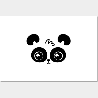 Panda Face Posters and Art